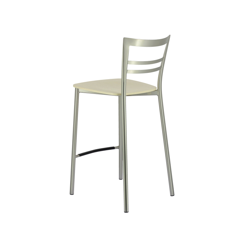 Tabouret snack contemporain en métal et multiplis bois - Go Clip Connubia®