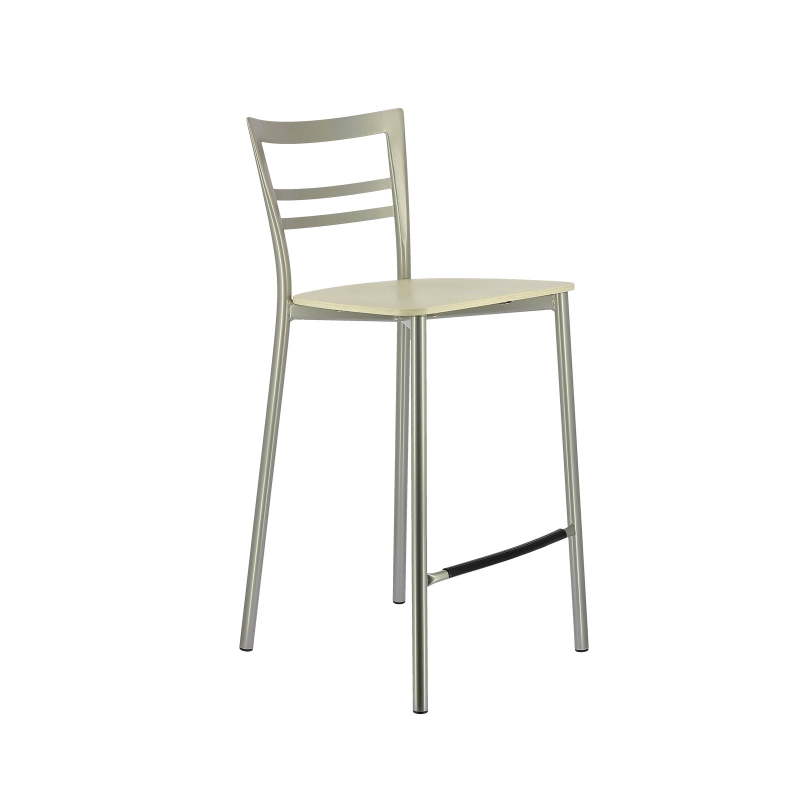 Tabouret snack contemporain en métal et multiplis bois - Go Clip Connubia®