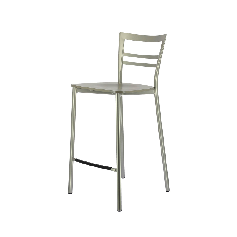 Tabouret snack contemporain en métal et multiplis bois - Go Clip Connubia®