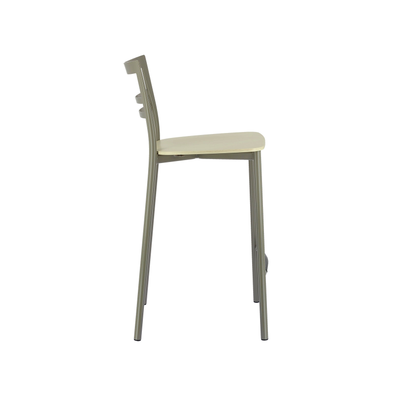 Tabouret snack contemporain en métal et multiplis bois - Go Clip Connubia®