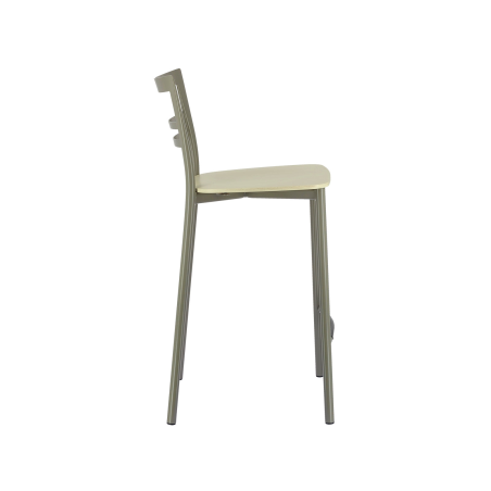 Tabouret snack contemporain en métal et multiplis bois - Go Clip Connubia®