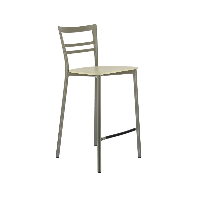 Tabouret snack contemporain en métal et multiplis bois - Go Clip Connubia®