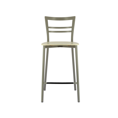 Tabouret snack contemporain en métal et multiplis bois - Go Clip Connubia®