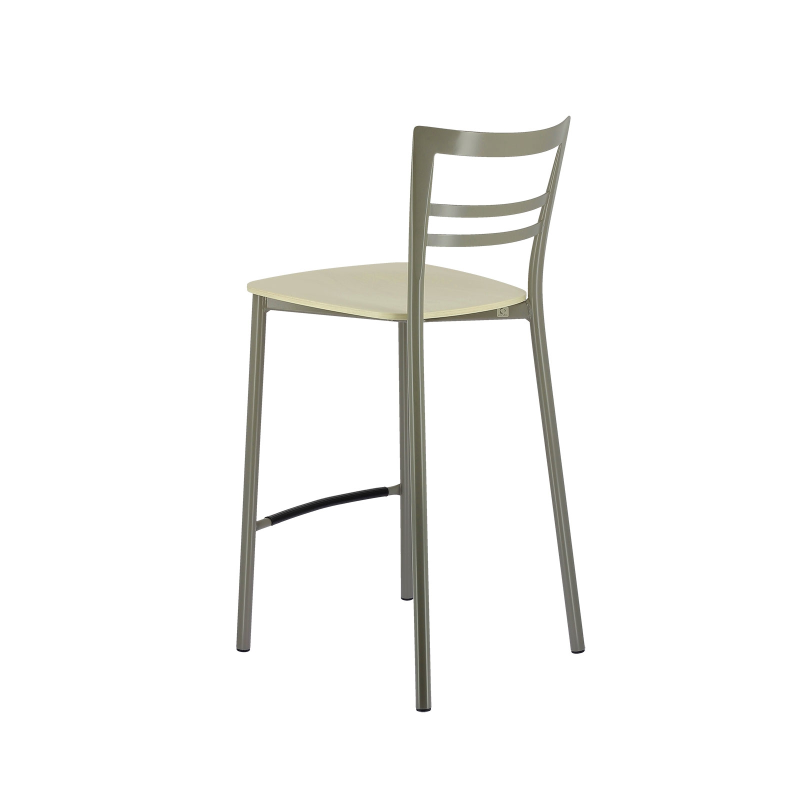 Tabouret snack contemporain en métal et multiplis bois - Go Clip Connubia®