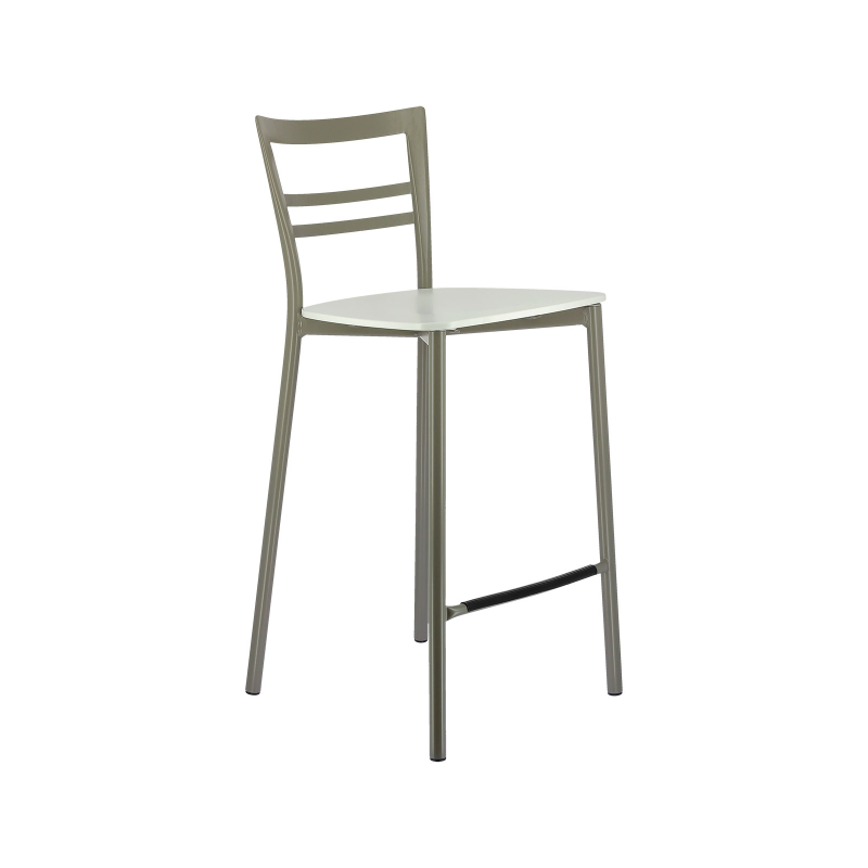 Tabouret snack contemporain en métal et multiplis bois - Go Clip Connubia®