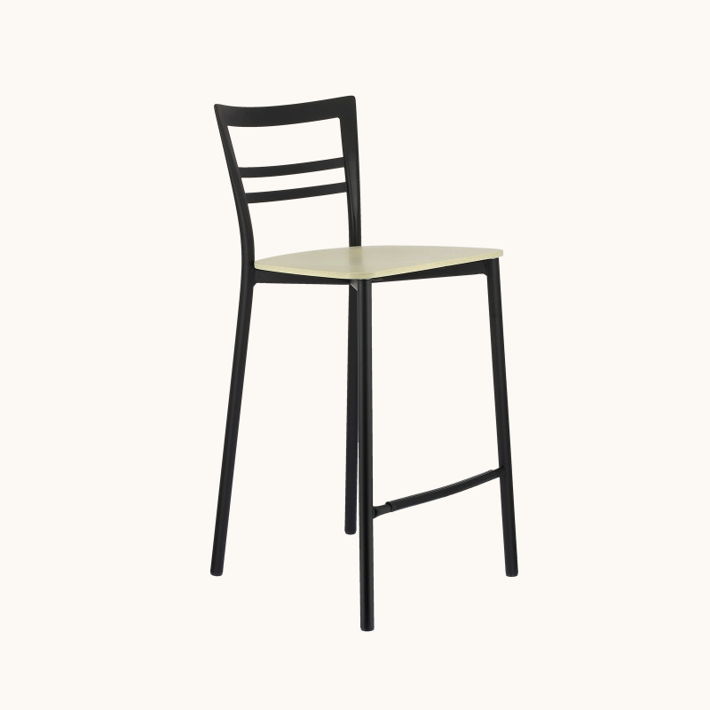 Tabouret snack contemporain en métal et multiplis bois - Go Clip Connubia®