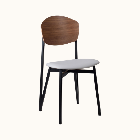 Chaise design française en sytnhétique et bois- Artémis Carrier®