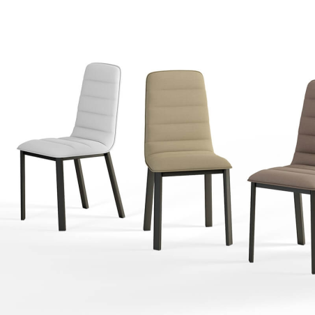 Chaise contemporaine en tissu et métal - Pulsar