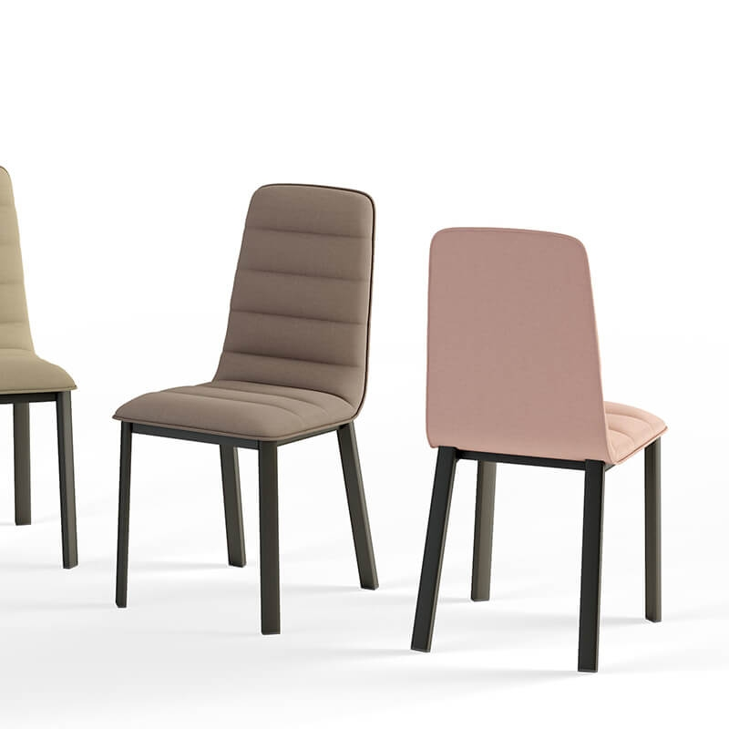 Chaise contemporaine en tissu et métal - Pulsar