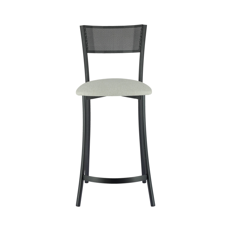 Tabouret haut contemporain assise en tissu et structure en métal fabrication française - Wasabi Carrier®