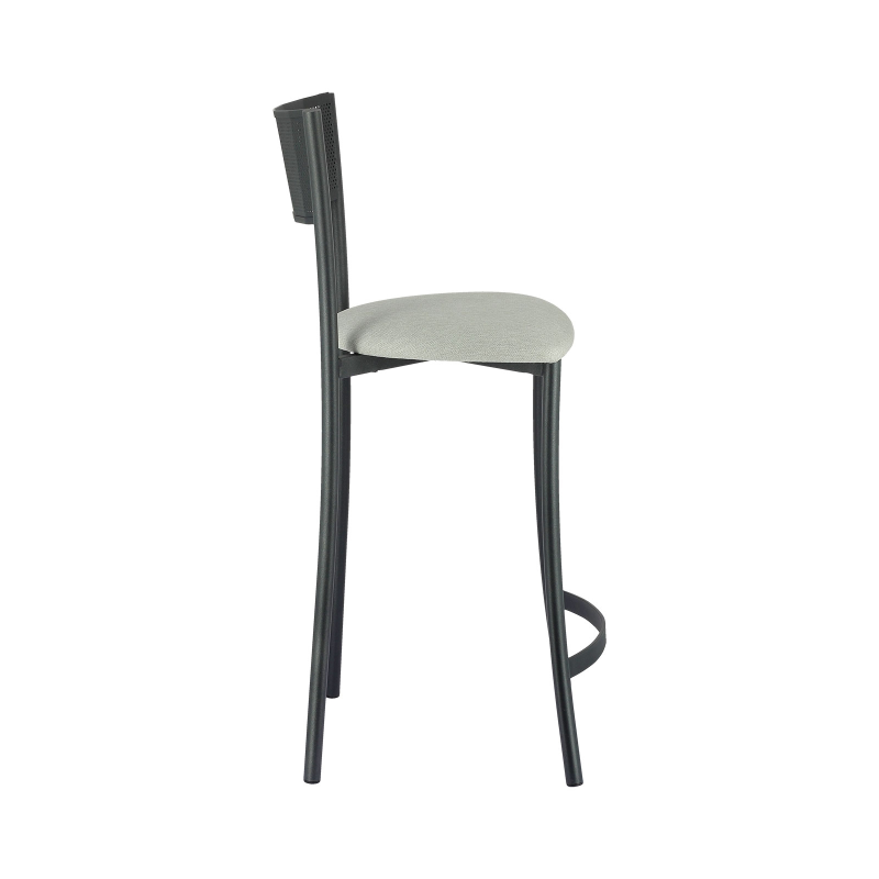 Tabouret haut moderne assise en tissu et structure en métal fabrication française - Wasabi Carrier®