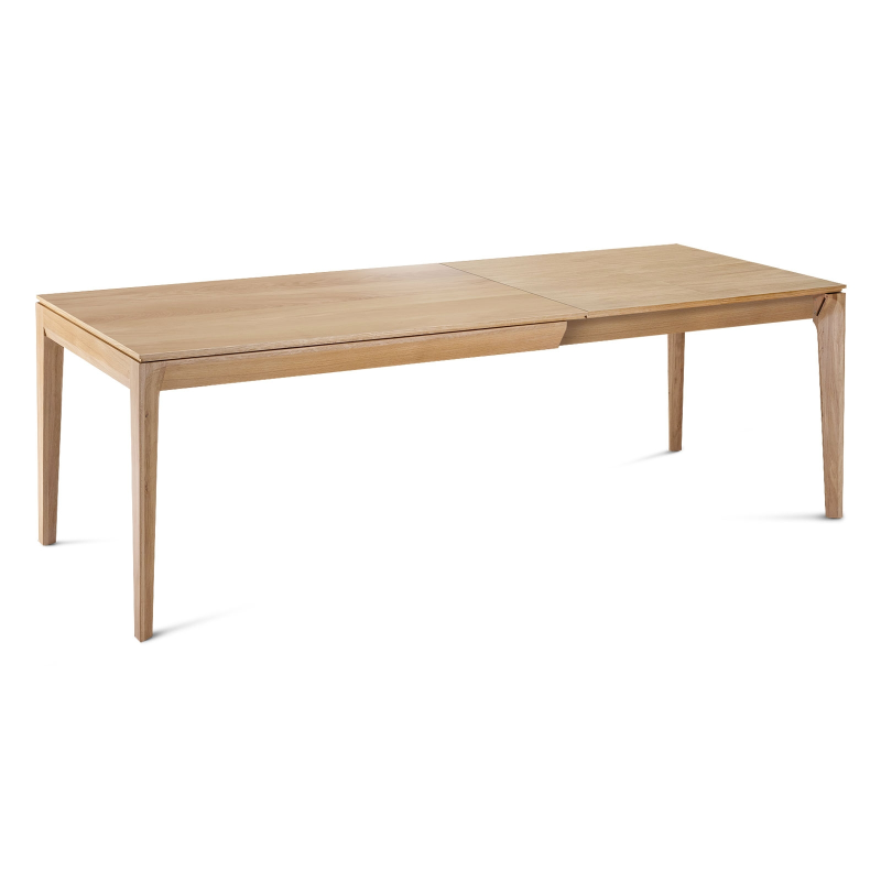 Table de salle à manger française avec allonges en chêne massif - Buzz