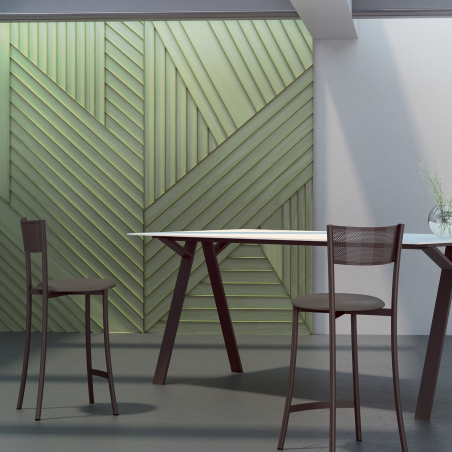 Tabouret moderne en synthétique et métal fabrication française - Wasabi Carrier®