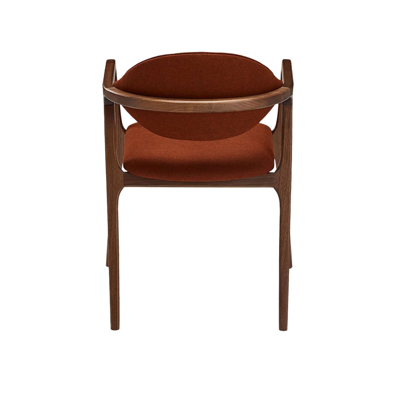 Fauteuil design en bois massif et tissu