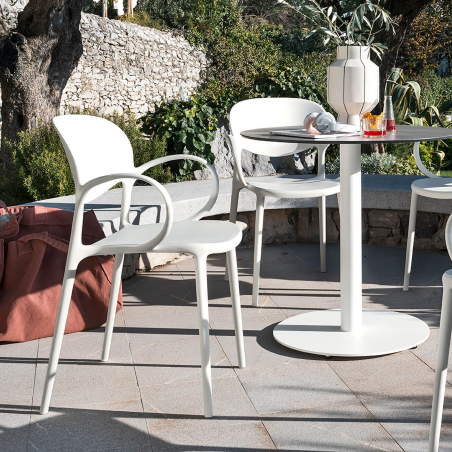 Fauteuil de jardin en polypropylène recyclé blanc - Abby Connubia®