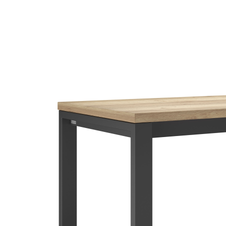 Table snack en stratifié pieds forme traineau en métal faible profondeur - Neox