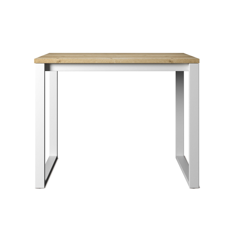 Table snack en stratifié pieds forme traineau en métal faible profondeur - Neox