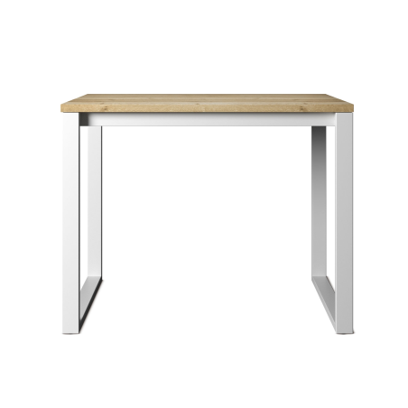 Table snack en stratifié pieds forme traineau en métal faible profondeur - Neox