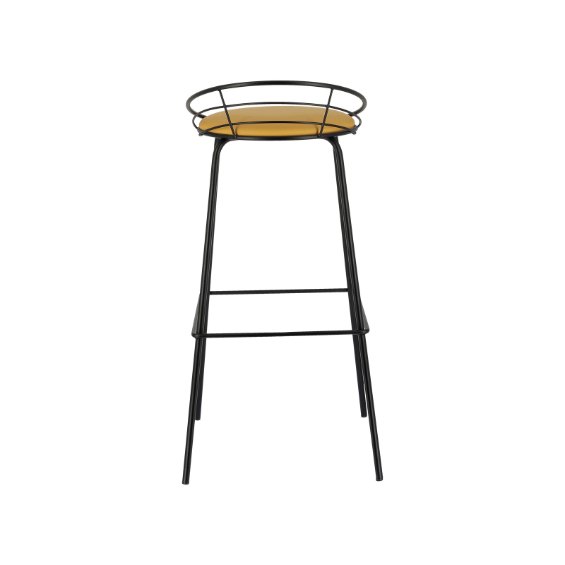 Tabouret haut français en métal et synthétique - Yaël