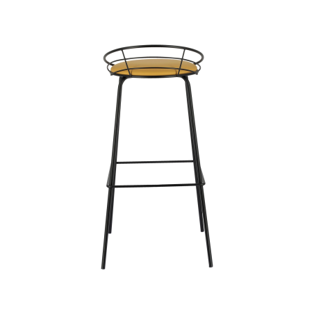 Tabouret haut français en métal et synthétique - Yaël