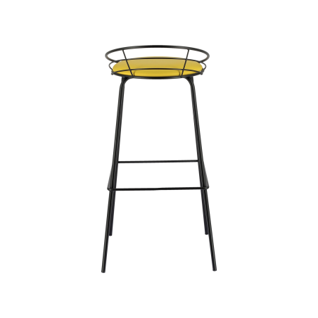 Tabouret haut français en métal et synthétique - Yaël