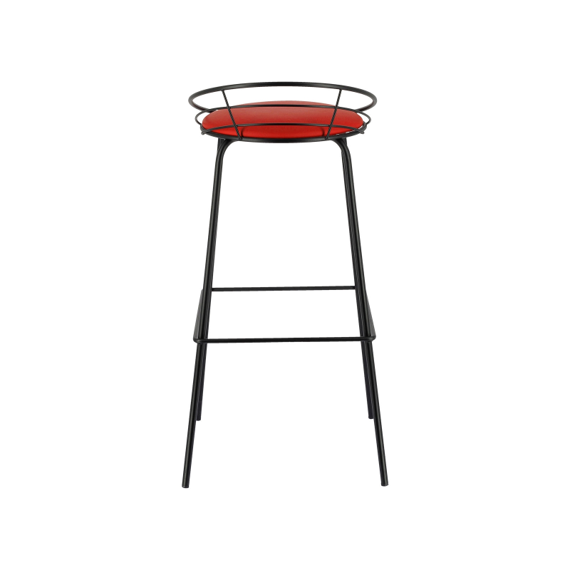 Tabouret haut français en métal et synthétique - Yaël