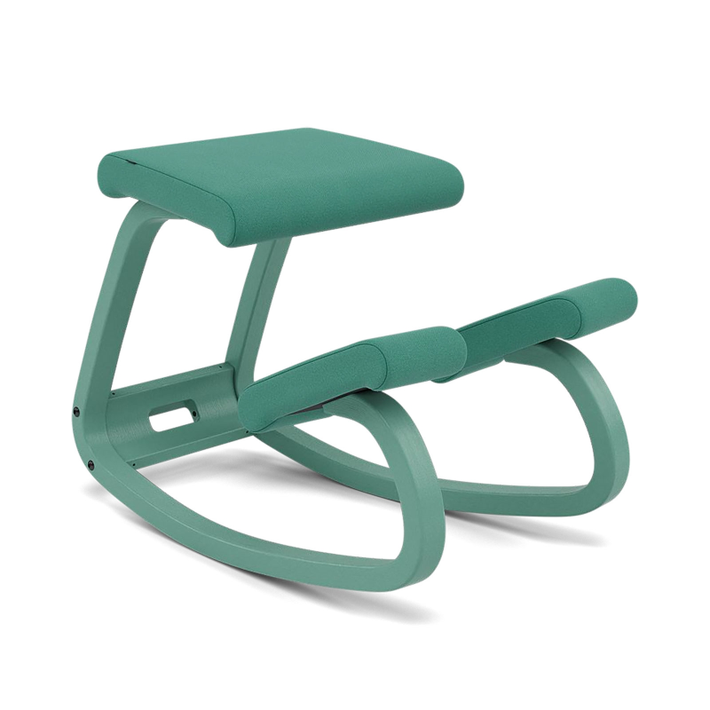 Chaise de bureau ergonomique à bascule en tissu vert - Variable Monochrome Varier®