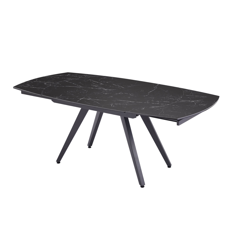 Table moderne extensible en céramique avec pieds en métal - Sofia