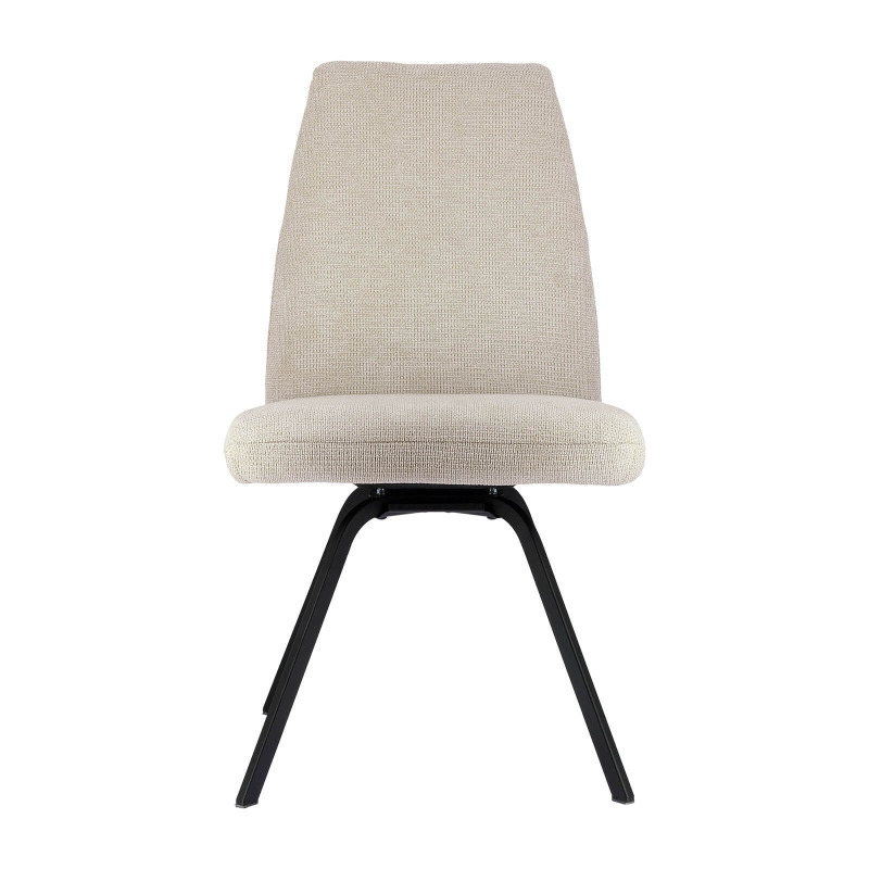 Chaise en tissu avec dossier inclinable et pieds métal - Gabin