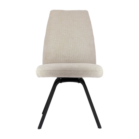 Chaise en tissu avec dossier inclinable et pieds métal - Gabin