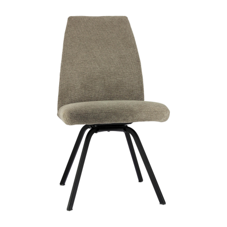 Chaise confortable avec dossier inclinable revêtement tissu et pieds métal - Gabin