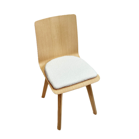 Chaise tendance en chêne avec coussin - Plaza