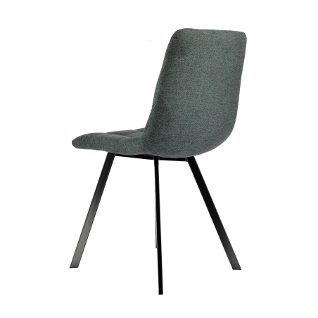 Chaise en tissu gris foncé avec structure en métal - Carvi