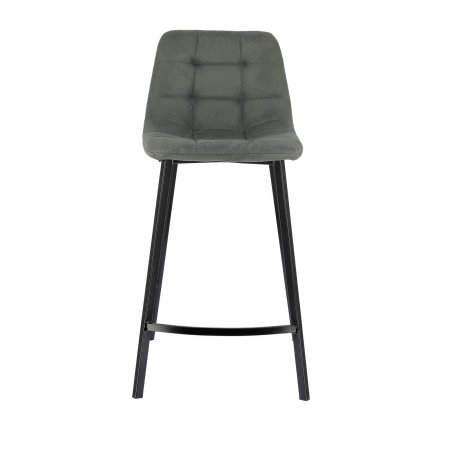 Tabouret gris hauteur snack avec matelassage - Carvi