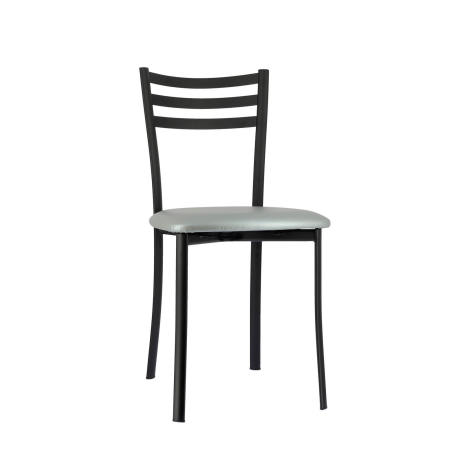 Chaise de cuisine en métal noir assise aluminium- Ace 1320