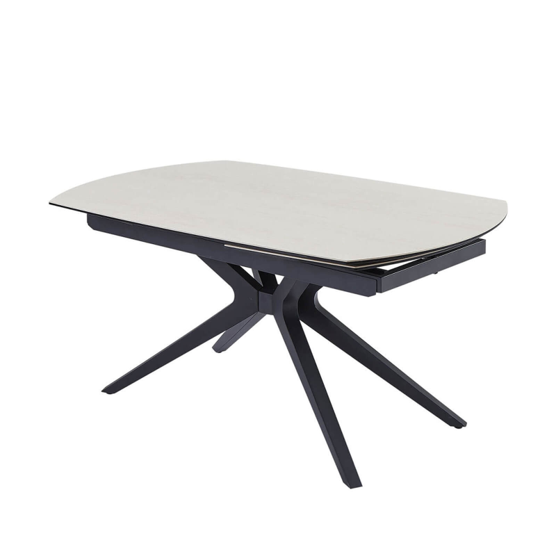 Table extensible en céramique pieds métal - Angèle