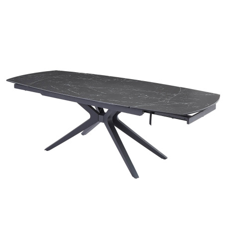 Table moderne extensible en céramique pieds métal - Angèle