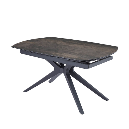 Table moderne extensible en céramique pieds métal - Angèle