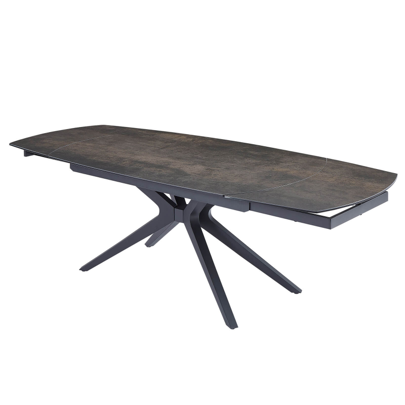 Table moderne extensible en céramique pieds métal - Angèle