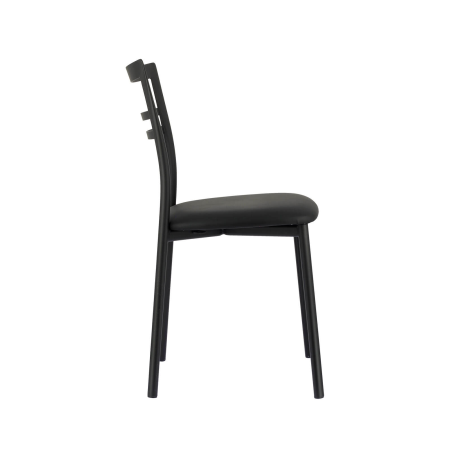 Chaise de cuisine noire assise noire - Go 1419