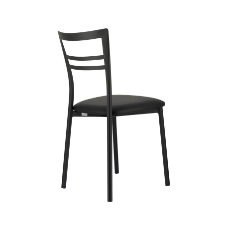 Chaise de cuisine noire revêtement noir - Go 1419