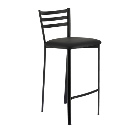 Tabouret snack en métal noir en simili noir - Ace 1329