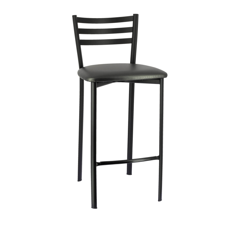 Tabouret en métal noir et revêtement noir brillant - Ace 1329