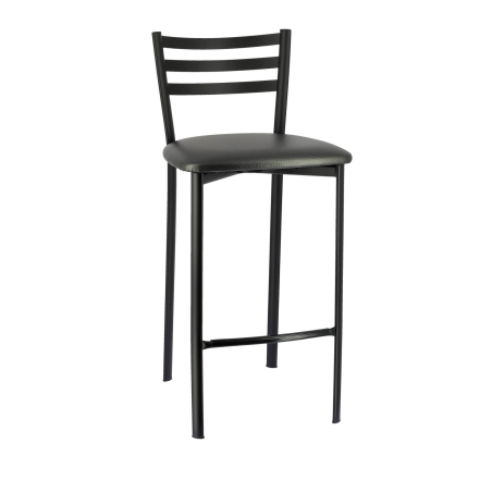 Tabouret en métal noir et revêtement noir brillant - Ace 1329