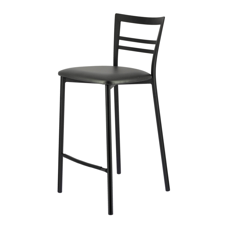 Tabouret snack noir et structure en acier - Go 1513