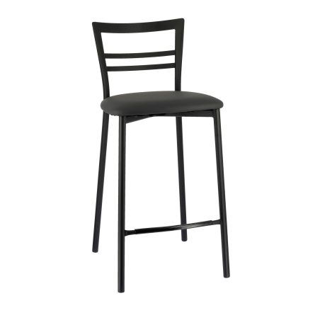 Tabouret snack contemporain noir avec base en métal - Go 1513