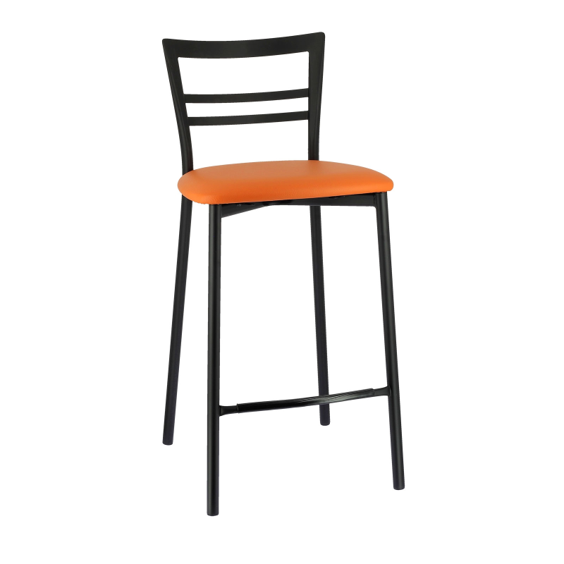 Tabouret snack en simili rose et base en acier - Go 1513