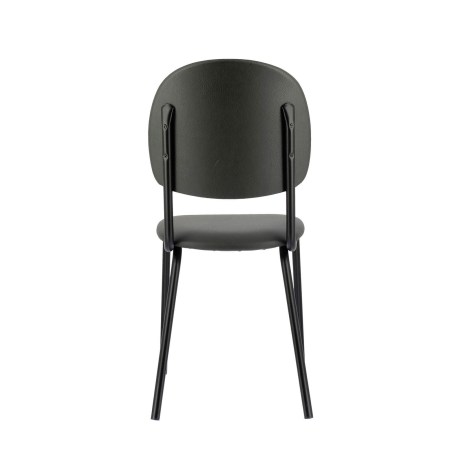 Chaise de cuisine noire avec assise noire - STR05