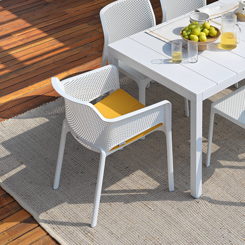 Fauteuil de terrasse moderne blanc - Net