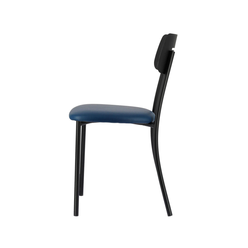 Chaise de cuisine rembourrée avec pieds et dossier en métal - Miro